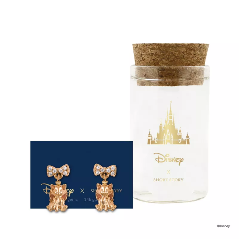 Disney Drop Earring Diamante Marie, Rose Gold 3 Disney Drop Earring Diamante Marie, Rose Gold