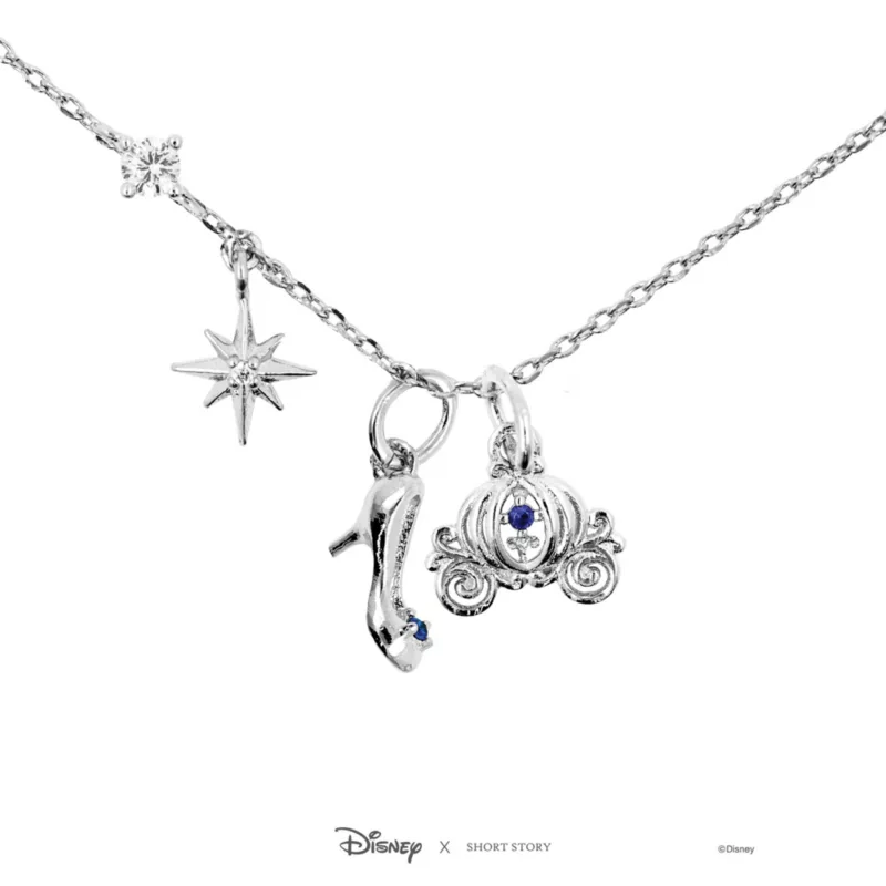 Disney Necklace Cinderella, Silver 3 Disney Necklace Cinderella, Silver