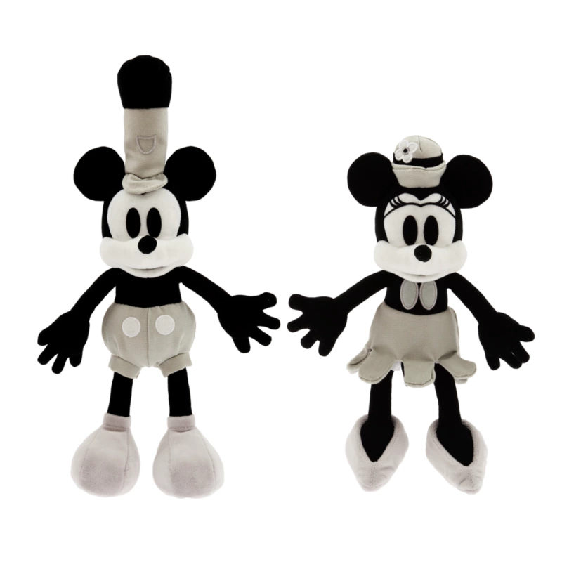 Mickey And Minnie Mouse Steamboat Willie Plush Set - Disney100 3 Mickey And Minnie Mouse Steamboat Willie Plush Set - Disney100