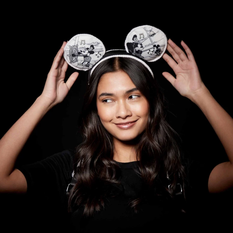 Mickey Mouse Steamboat Willie Ear Headband For Adults - Disney100 4 Mickey Mouse Steamboat Willie Ear Headband For Adults - Disney100 - Image 2