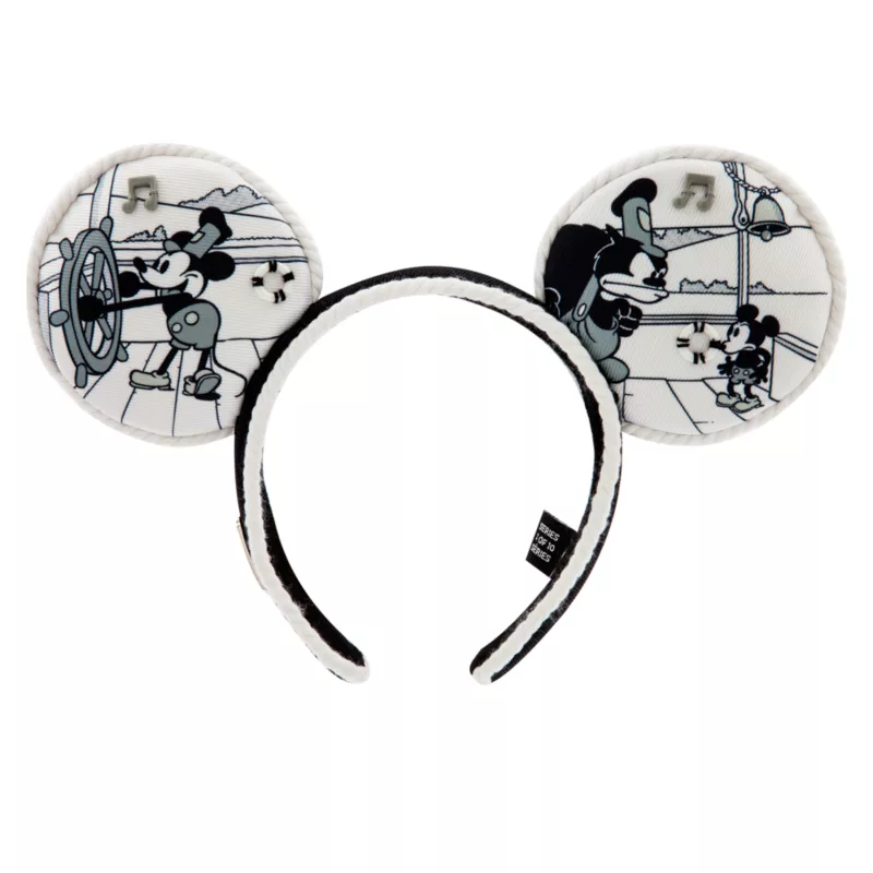 Mickey Mouse Steamboat Willie Ear Headband For Adults - Disney100 3 Mickey Mouse Steamboat Willie Ear Headband For Adults - Disney100
