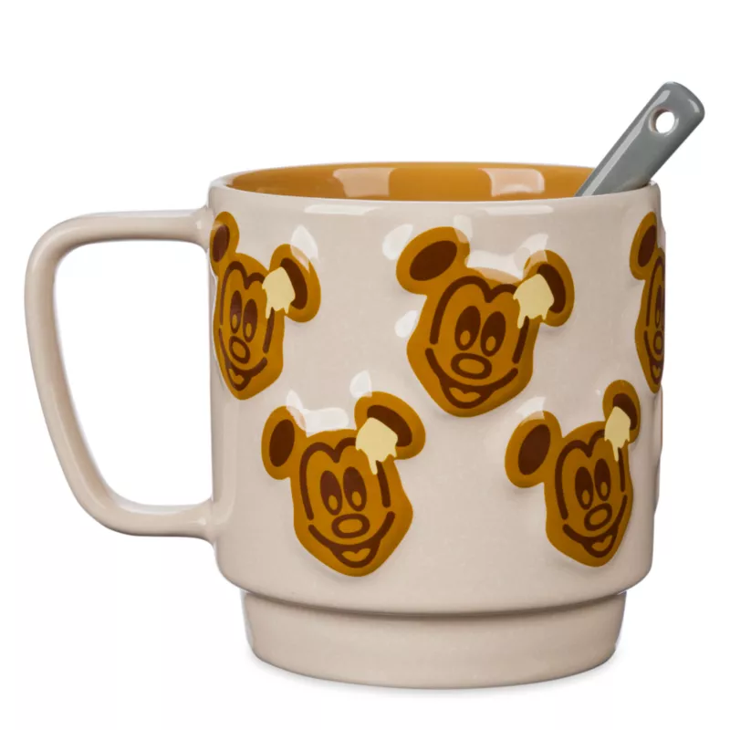Disneyland Resort Mickey Mouse Waffle Mug And Spoon 5 Disneyland Resort Mickey Mouse Waffle Mug And Spoon - Image 3