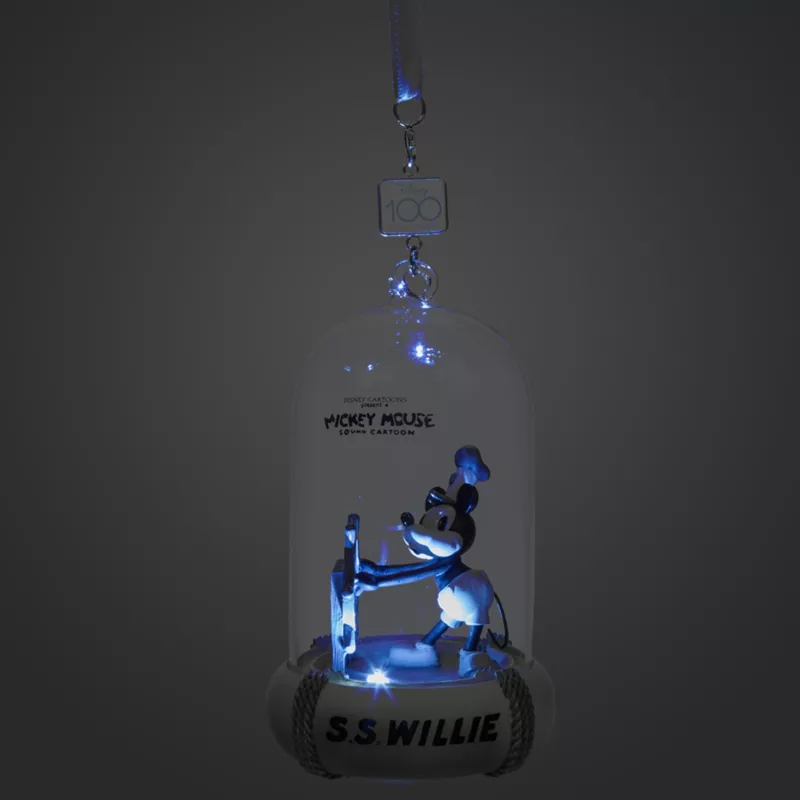 Mickey Mouse Light-Up And Sound Living Magic Disney100 Eras Sketchbook Ornament, Steamboat Willie 4 Mickey Mouse Light-Up And Sound Living Magic Disney100 Eras Sketchbook Ornament, Steamboat Willie - Image 2