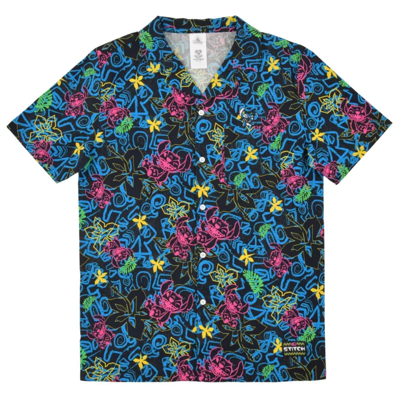 Stitch Neon Summer Shirt For Adults, Lilo & Stitch 3 Stitch Neon Summer Shirt For Adults, Lilo & Stitch
